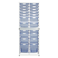 Storsystem High Capacity Dbl Column Wall Unit, Slim Line, 36 Module, Tinted Blue CE2090WH-12S8D2QTB